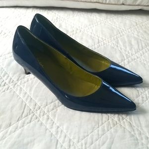 Cole Haan x Nike Air Navy Patent Leather Kitten Heels